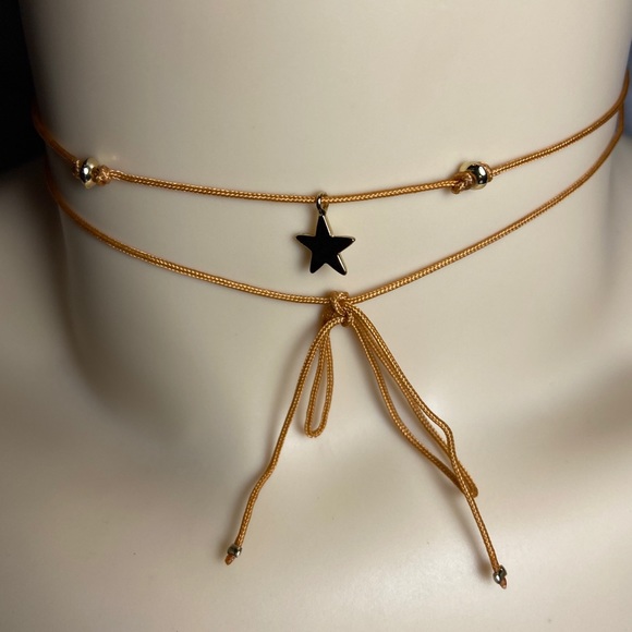 Dainty Bronze Bowtie Wrap Bracelet Choker Necklace - Picture 1 of 1